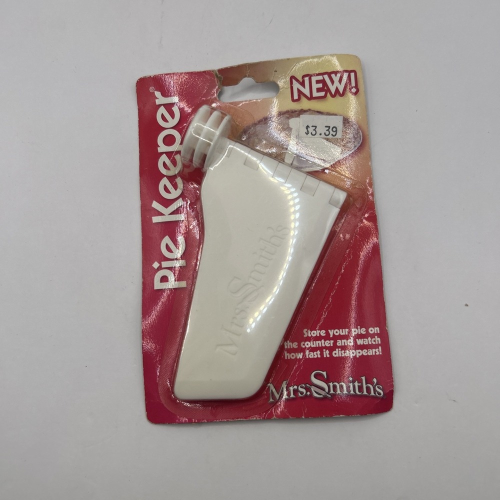 Mrs. Smith's Pie Keeper Adjustable Stand Holder Saver White Pie / Quiche NIP